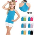 thumbnail image 7 of ZACPNCV 4 Pieces Girls Dance Tank Tops Racerback Camisole Undershirts Spaghetti Strap Camis Dance Clothes Tank Tops for Girls Yellow 12-24 Months, 7 of 7