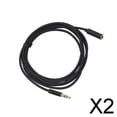 thumbnail image 1 of Paquete de 2-6 cables de extensión para auriculares Jack de 3,5 auxiliar macho a hembra Negro 1.8 2 piezas, 1 of 8