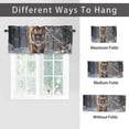 thumbnail image 6 of Tiger Window Curtain Valances Wildlife Forest Tree Snow Winter Nature Scenery Window Valance for Living Room Bathroom Bedroom, Kitchen Valance Rod Pocket Window Decor Curtain 54 by 18 in, 1 Panel, 6 of 6