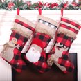 thumbnail image 2 of Yuarrent Calcetines navideños con cuerda colgante muñeco de nieve Santa Festival dulces bolsas de regalo elementos de punto árbol colgante pared puerta Kits de decoración para fiestas Alce Yuarrent HA069862-03, 2 of 6