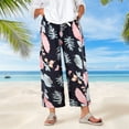 thumbnail image 2 of GZWYHT Wide Leg Pants,Flowy Pants,Women's Pajama Pants Comfy Printed Wide Leg Pants Bow Elastic Waist Long Pj Bottoms,Pajama Pants,High Waisted Pants,Palazzo Pants,Pink,One Size, 2 of 9