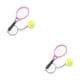 thumbnail image 4 of sweethay 6 piezas raqueta de tenis llaveros portátiles deporte llavero multicolor llavero conjunto accesorios regalos novias esposa púrpura Púrpura 2Conjunto, 4 of 6