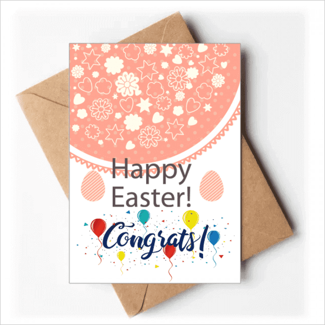 Happy Easter Festival Cute Colored Egg Flower Wedding Cards Congratulations Greeting Envelopes