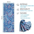 thumbnail image 2 of Blue Paisley Pattern Hot Yoga Mat Towel Non Slip for Hot Yoga - Quick-Drying Yoga Mat Cover with 4 Corner Pockets with Travel Bag - Hot Yoga Towel Non Slip 74"x26", 2 of 6