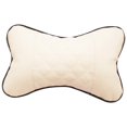 thumbnail image 1 of Reposacabezas Imitación Vino Tinto para Coche Reposacabezas para Coche Suministros Interiores para Las Estaciones Almohada para El Cuello Cuero PU para Coche (Beige), 1 of 8