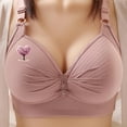 thumbnail image 2 of Riecok Plus Size Bra for Women Wireless Bras Full Coverage Support Push Up Bras Breathable Comfortable Bras, 2 of 4