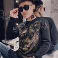 thumbnail image 5 of Sudadera negra para hombre, ropa gráfica de hip hop para hombre, jersey de cuello redondo, cuello redondo, sin marca, estilo coreano, sudadera emo sin capucha, 5 of 5