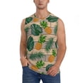 thumbnail image 1 of Fotbe Pineapples Palm Leaves Men's Camiseta sin Mangas Estampada para Hombres, Playera Casual para Gimnasio, Entrenamiento, Playa-X-Large, 1 of 7