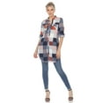 thumbnail image 5 of White Mark Women's Light Weight Plaid Print Tunic with Pockets, 5 of 6
