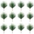 thumbnail image 1 of 30 Piezas Agujas de Pino Navideñas Ramas de Pino Artificiales Ramitas de Pino Tallos Selecciones Plantas Verdes Agujas de Pino para Guirnalda de Bricolaje Decoración Navideña 7X5 CM, 1 of 8