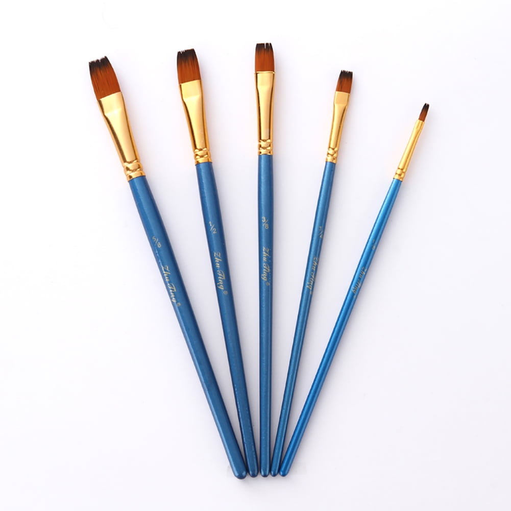 5pcs Paint Brush Set Artist Painting Brushes Acrylic Watercolor Painter Pro 