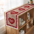 thumbnail image 6 of Table Runners 70 Inches Long Dress Scarves, Valentine's Day Farmhouse Coffee/Dining/Kitchen Table Decor, Holiday Table Runner, Red Love Heart Roses Romantic Vintage 13x70 Inch, 6 of 9