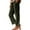 Green, variant on EDFBUYKRS Female Women Pants Casual Womens Tall Pants 32 Inseam Womens Daily Elastic Waist Workout Trousers Solid Long Pants Loose Casual Pockets Trousers S