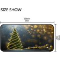 thumbnail image 3 of GZHJMY Kitchen Rugs,Shiny Christmas Tree in The Dark Non Slip Washable Cushioned Carpets Polyester AntiFatigue Comfort Porch Floor Mat Doormat Christmas Decoration, 39"x20", 3 of 7