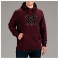 thumbnail image 3 of VORTEX Adult Male Core Logo Comfort Hoodie, Color: Burgundy Heather, Size: XL, 3 of 4