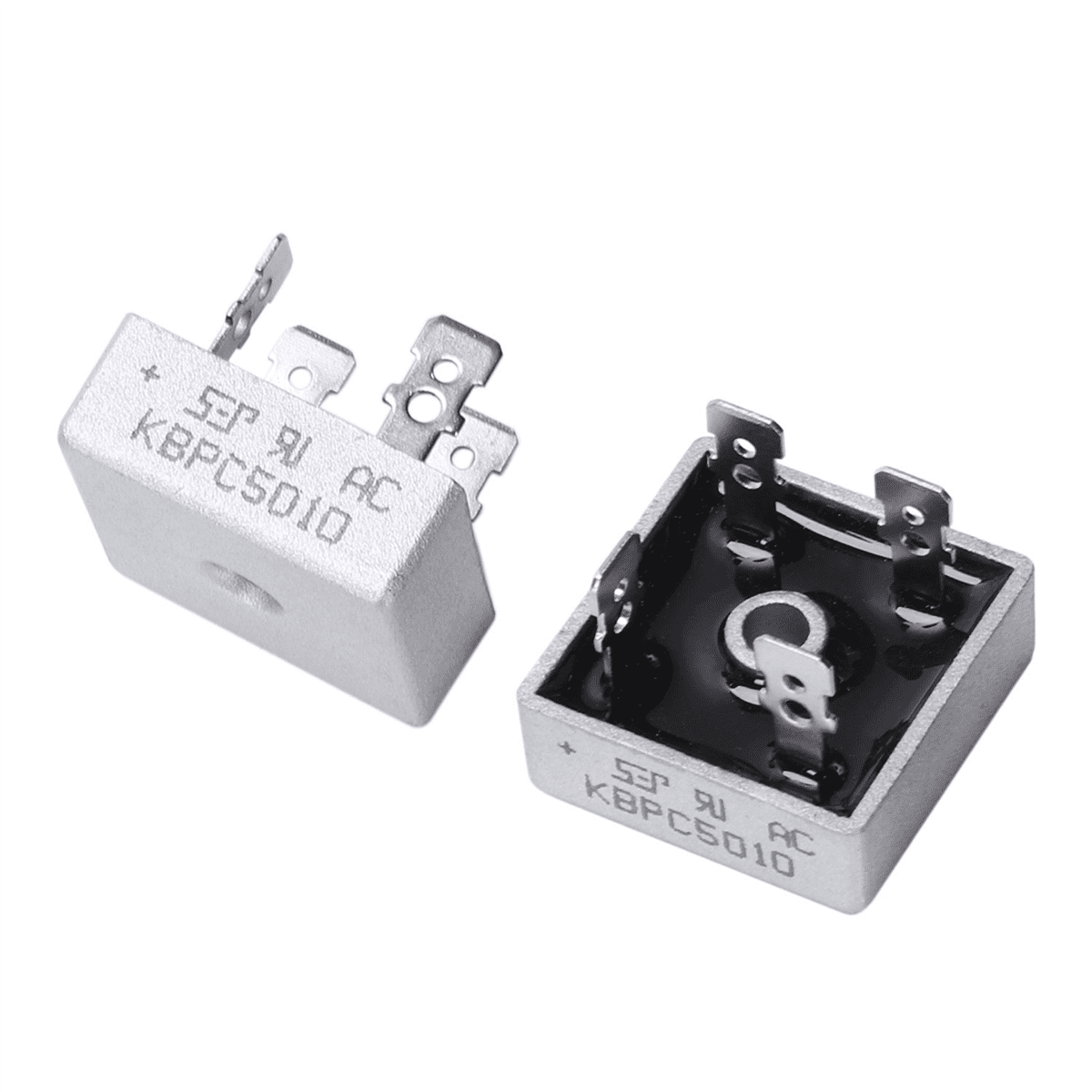 40 PCS 50A 1000V Metal Case Single Phases Diode Bridge Rectifier KBPC5010,40x rectifier bridge,silver