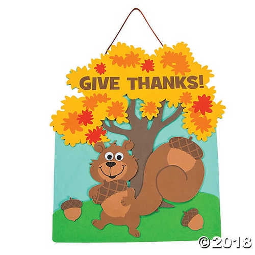 Give Thanks” Squirrel Sign Craft Kit 