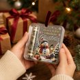thumbnail image 6 of huayou Cheerful Christmas Festive Snowman Gift Card Box Ornament, Hanging Gift Card Holder with Lantern Scene for Xmas Tree Holiday Decorations, 6 of 7