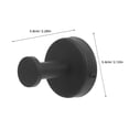 thumbnail image 2 of FOMIYES Set of 2 Single Stainless Steel Hooks, Black, Wall Mount Hooks 5.80 x 5.40 x 5.40 CM for Home and Office, 2 of 8