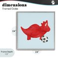 thumbnail image 4 of Stupell Industries Contemporary Baby Dino with Ball Gray Framed Giclee Art, 24 x 24, by Lucille Price, 4 of 8