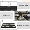 thumbnail image 3 of 1 Pack Double Sided Hanging Jewelry Organizer, HOMEIORA 80 Pockets Earring Holder Organizer with Pockets for Woman, for Hanging Earrings, Necklaces, Bracelets, Rings, Storage, Closet, Black, 3 of 7