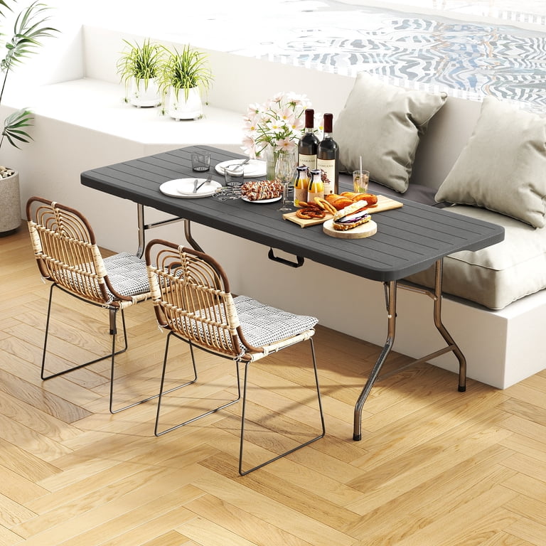 テーブル・チェア・ハンモック centre furniture folding table full set SUGIFT 6ft Folding Table 6 Foot Folding Table with Carry Handle