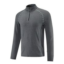 Men's 1/4 Zip Quick-Dry Active Sports Shirts Long Sleeve Outdoor Athletic Performance Pullover
