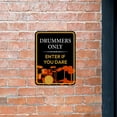 thumbnail image 3 of Portrait Round Plus Drummers Only Enter If You Dare Wall or Door Sign | Music Decor - Medium, 3 of 9