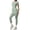 Green, variant on Women's 2 Piece Yoga Sets Short Sleeve Gym Tracksuit High Waist Running Leggings & Crop Top Outfits