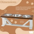 thumbnail image 3 of Bearwood Essentials Elevate Your Pet's Dining Experience with 3-Bowl Farmhouse-Style Dog Feeder, 3 of 8