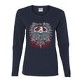 thumbnail image 2 of Wild Bobby, Live To Ride Motto Motorcylce Club Cars and Trucks Womens Graphic Long Sleeve T-Shirt, Navy, X-Large, 2 of 3