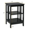 thumbnail image 4 of Topbuy 2PCS 3-tier Side Table Nightstand Sofa End Table Storage Display Shelf Black, 4 of 10
