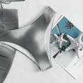 thumbnail image 3 of SWSMCLT Women's Beach 3 Piece Swuimsuit Autumn Spring Break Brief Elasthane Cheeky Elastic Band Bikini Bathing Suit Grey Large, 3 of 3