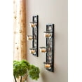 thumbnail image 7 of Hosley Set of 2 Antique & Silver Iron Wall Sconces with T-light Glass, 7 of 7