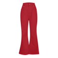 thumbnail image 4 of CONZONE Mens 70s Disco Flared Pants Straight Leg Vintage Pants for Men Trendy Slim Fit Solid Modern Bell Bottom With Pockets, 4 of 4