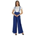 thumbnail image 1 of Bimba Stylish Solid Dungaree For Womens Adjustable Strap Loose Rayon Romper Pants, 1 of 6