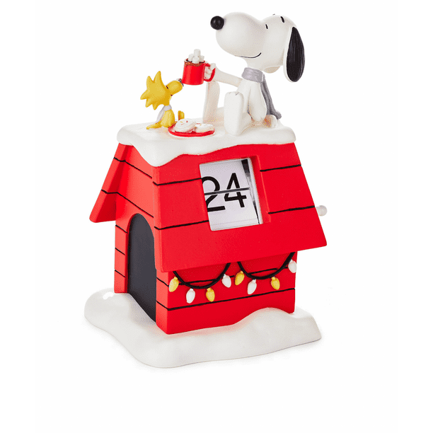Peanuts Snoopy and Woodstock on Doghouse Christmas Countdown Calendar
