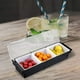 thumbnail image 3 of Caja de fruta Compartimento Snack Recipe Estación de guarnición de plástico para barman, 3 of 5