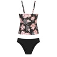 thumbnail image 5 of Erwazi Women's 2 Piece Tankini Set Printed Crew Neck Tank Top Padded Bra Top and Swim Bottoms Bathing Suit Sets, 5 of 6