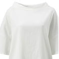 thumbnail image 4 of Birdeem T-Shirt à Manches Courtes pour Femmes, en Coton Vintage et Uni, Col Rond, Style Élégant, 4 of 6