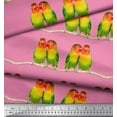 thumbnail image 3 of Soimoi Cotton Jersey Fabric Branch & Colorful Parrot Bird Print Fabric by The Yard 58 Inch Wide, 3 of 3
