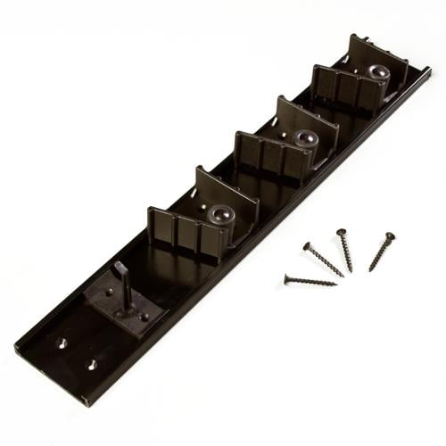 Carlisle 4073100 Roll 'N Grip Mop, Broom and Tool Holder / Storage System, 3 Positions + 1 Hook