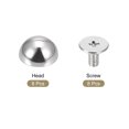 thumbnail image 3 of Unique Bargains 10x6mm Screw Back Rivets Solid Round Head Leather Studs Silver Tone 8 Pack, 3 of 5