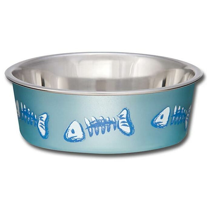 (2 pack) Loving Pets Bella Bowls Stainless Steel Small Blue Cat Bowl