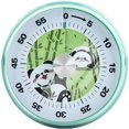 thumbnail image 1 of Temporizador visual de 60 minutos para niños, con estampado de animales de dibujos animados, temporizador de cuenta regresiva portátil de 60 minutos, temporizador mecánico para cocinar, verde, 1 of 2