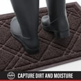thumbnail image 4 of Buganda Door Mat Outside, Heavy Duty Dirt Trapper Doormat, Non Slip Low Profile Mat for Inside, 32"x47", Brown, 4 of 9