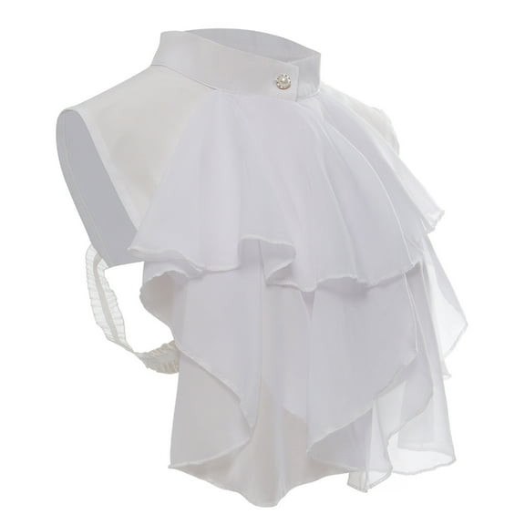 Aellinatey Detachable Ruffled Jabot False Collar Victorians Half Shirt Fashion Statement