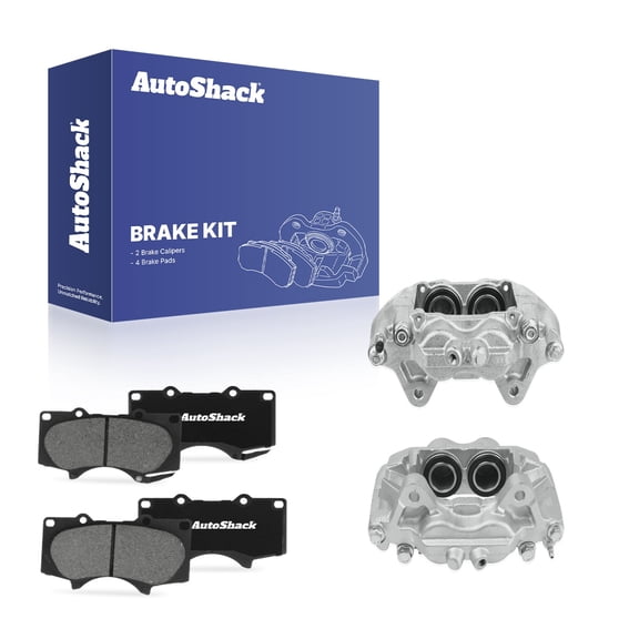 AutoShack Front Brake Calipers   Ceramic Brake Pads Replacement for 2005-2023 Toyota Tacoma 2007-2014 Toyota FJ Cruiser 6-PC Kit