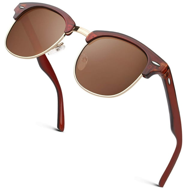 Gafas de sol GQUEEN GQO6 clásicas con montura de cuerno polarizadas UV400