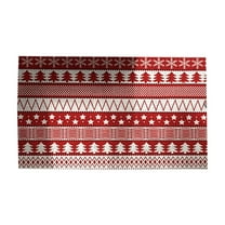 Beautynvta Christmas Tablecloth Decoration, Disposable Plastic Red Party Tablecloth, Xmas Tree Snowflake Star Decor, Winter Rectangular Table Cover for Party Decoration, 31.5x47.2 Inch